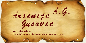 Arsenije Gušović vizit kartica
